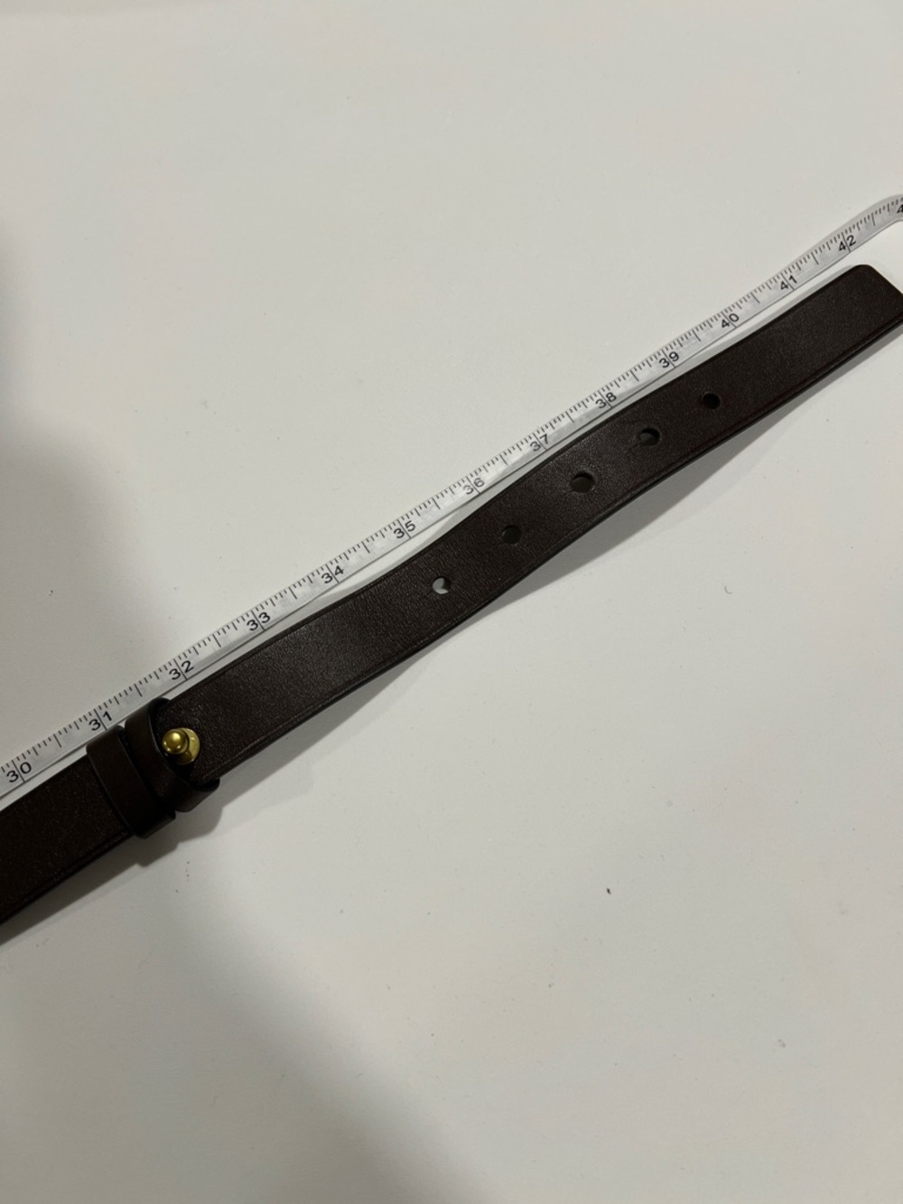 CAbi - M, Brown Leather Belt with Gold Ring Buckle - Picture 7 of 7